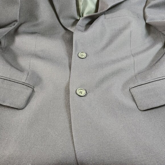 Evan Picone Mens Navy Blue 100% Wool Sport Coat Suit Jacket Blazer Sz 40 READESC - Picture 9 of 14